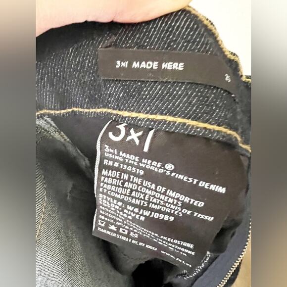 3x1 Made Here Anthropologie Joni Dark Wash High Rise Wide Leg Ankle Jean Size 25 - Picture 5 of 8